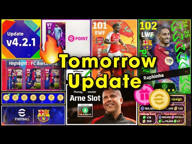 V4.2.1 Big Update & Free Coins  What Is Coming On Tomorrow & Next Monday In eFootball 2025 Mobile