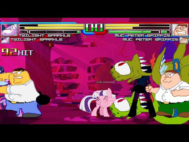 NICK54222 MUGEN: Team Twilight Sparkle Alicorn VS Team MVC Peter Griffin (Princess Twilight Sparkle)