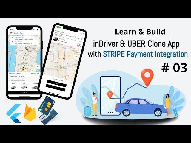 Flutter Connection with Firebase iOS Android Tutorial | Firebase Flutter Setup | Ride Sharing App