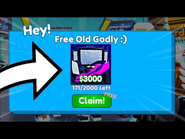  FREE GODLY!?  CLAIM NEW REWARD From Developer!!  (Roblox) | Toilet Tower Defense EP 69 Part 2 |