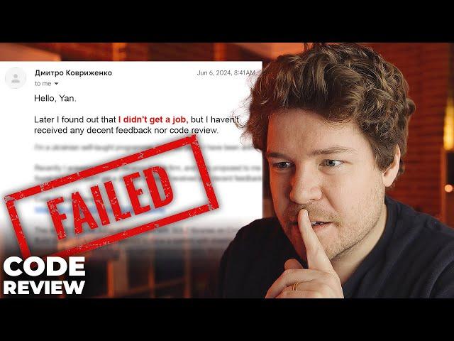 Why Didn't He Get the Job? Let's Find Out! // Code Review