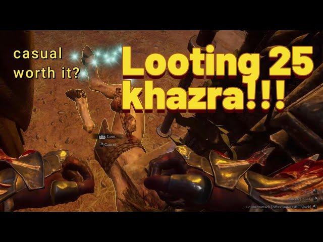 looting 25 khazra in casual  loot table overview