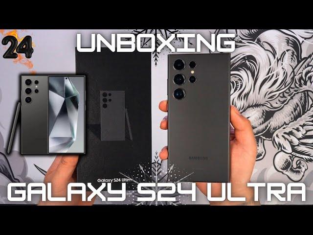 Titanium Black Samsung Galaxy S24 Ultra Unboxing & First Impressions