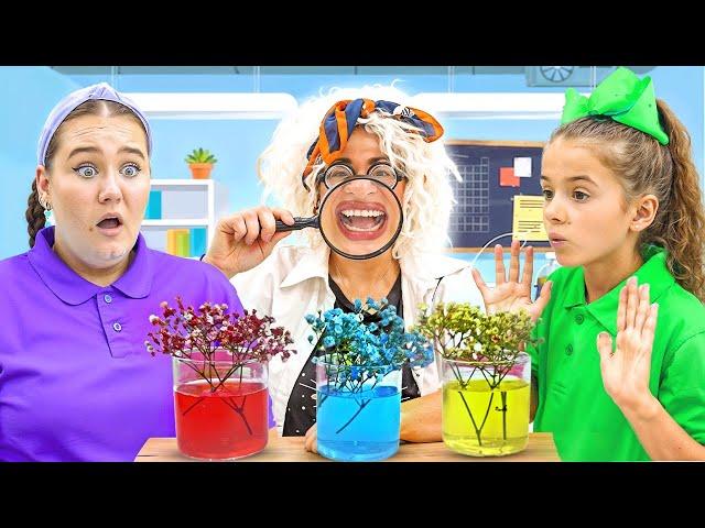 Ruby and Bonnie have Science Experiment Homework for School