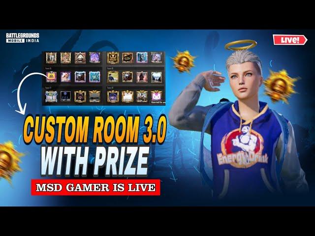 BGMI CUSTOM ROOM || Custom Room || PUBG LIVE CUSTOMS #bgmilive #bgmicustomroom #msdgamer