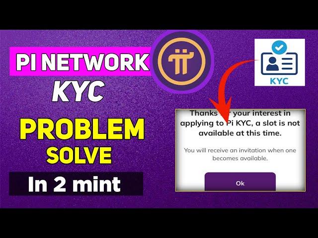 How to Fix Pi Network KYC slot not available Problem | Pi kyc slot not available