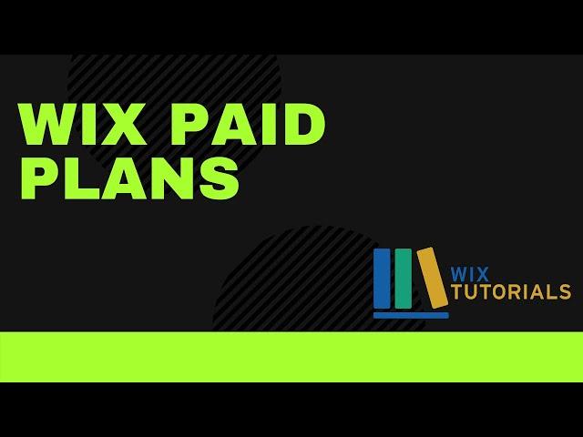 Wix Paid Plans