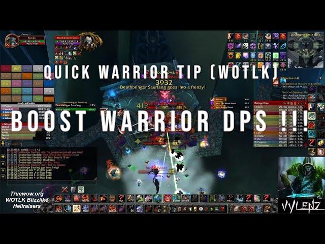 Quick Tip to BOOST WARRIOR DPS !!! with Indestructible Potion | Fury/Arms Warrior WoTLK PvE