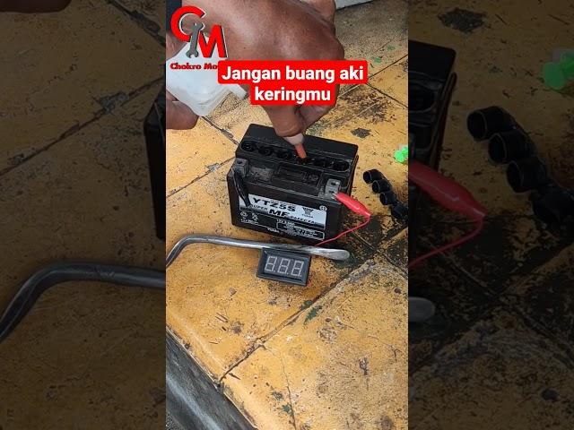 cara mudah perbaiki  aki kering mati total