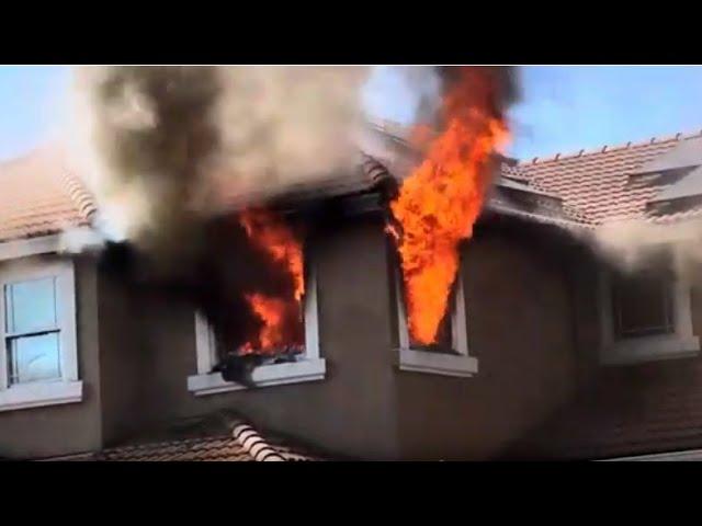 Raw Video: Oakley House Fire