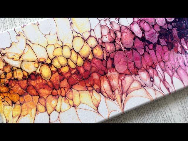 #108 WOW! BIG CELLS ACRYLIC POUR swipe fluid art painting