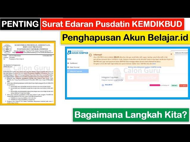 RESMI Surat Edaran Pusdatin Tentang Penghapusan Akun Belajar id ~ Cek Dampak dan Langkah Selanjutnya