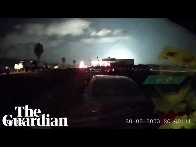 Dashcam footage captures moment fresh earthquake hits Turkey