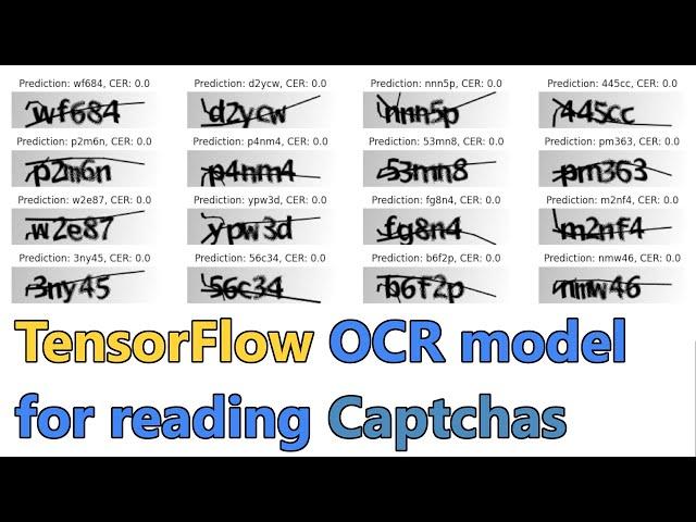 TensorFlow Step-by-Step Captcha solving tutorial with custom OCR model