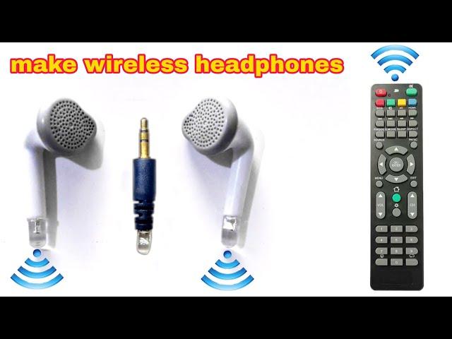 How to make wireless earphone at home - using tv remote sensors