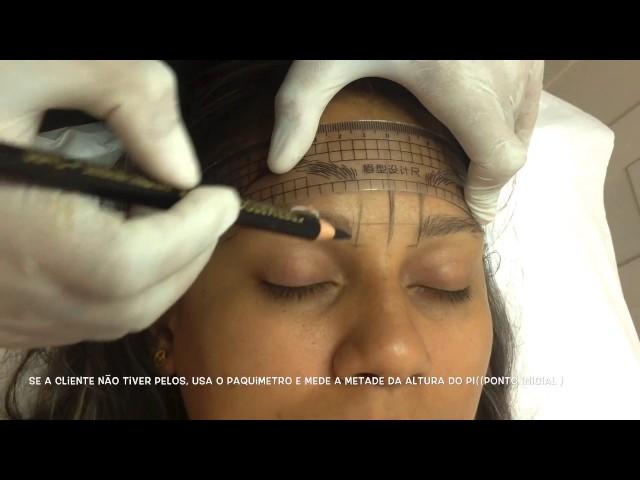 MICROBLADING - DESIGN PERSONALIZADO USANDO A RÉGUA REDONDA