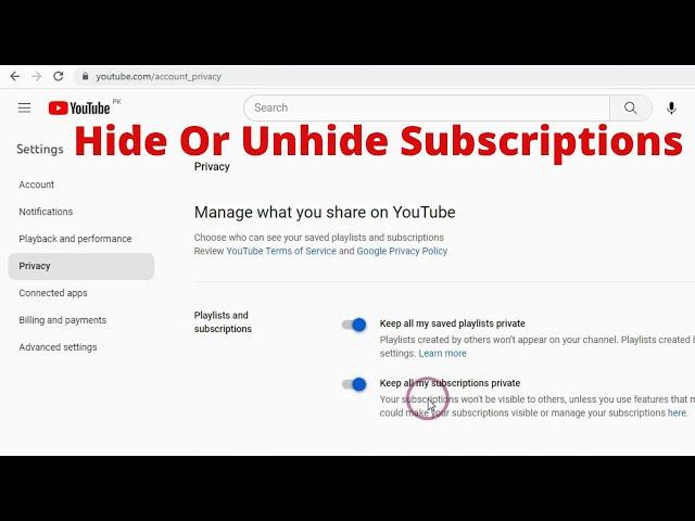 How To Hide And Show Your Subscriptions On YouTube (2023)