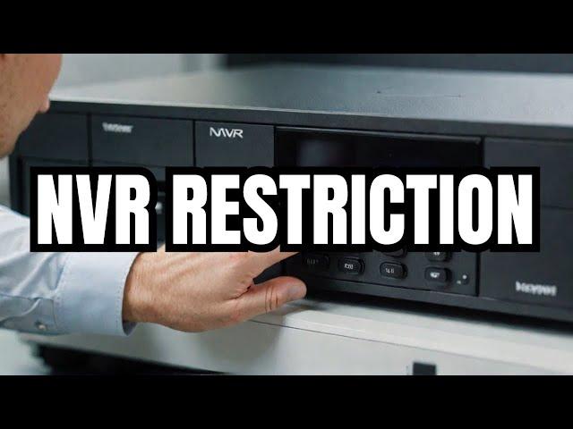 User Limitation on Hikvision NVR