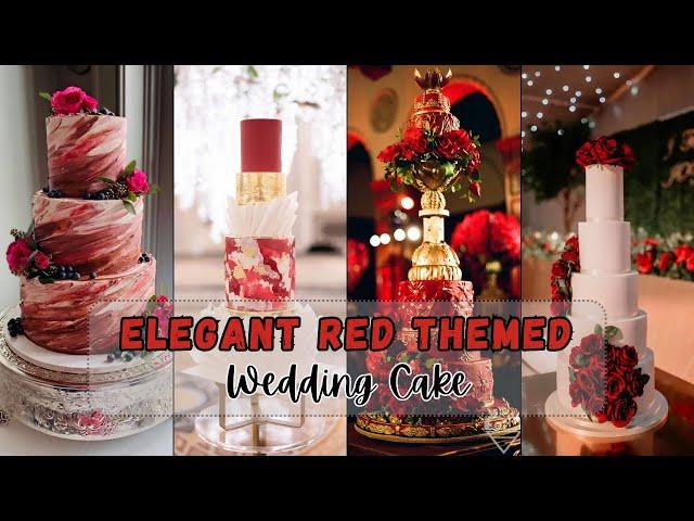 ELEGANT RED THEMED WEDDING CAKE IDEAS | PICTURESistic