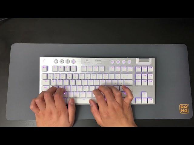 Logitech G915 White Tactile Keyboard Sound Test (December 2021)