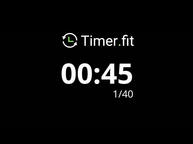 45 Second Interval Timer with 5 Seconds Rest