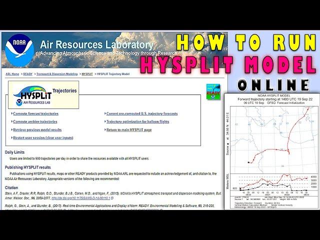 How to Run the NOAA HYSPLIT Model online
