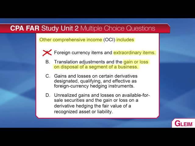 CPA Exam - Comprehensive Income/OCI Video Lecture