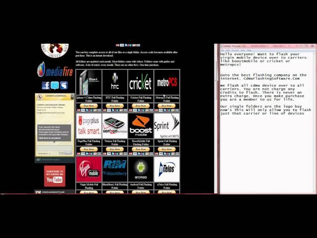 Virgin Mobile Flashing Software (CdmaFlashingSoftware.Com) TEXT JASON (917) 397 0241