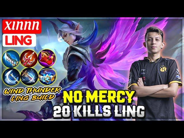 No Mercy 20 Kills Ling [ RRQ XIN Ling ] XINNN - Mobile Legends