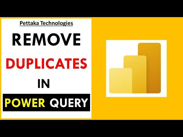 How to Remove Duplicates in Power Query (Power BI)