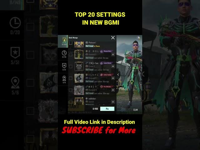How Pin Your Favourite Friends In Friend List in Bgmi | Bgmi New Features #shortsvideo #bgmi #pubg