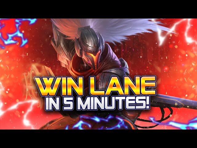 WIN LANE IN 5 MINUTES! HOW TO PLAY YASUO MID! - League of Legends