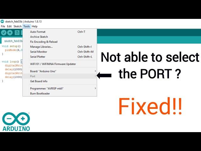 Arduino IDE port problem fixed!! | Arduino ⏩