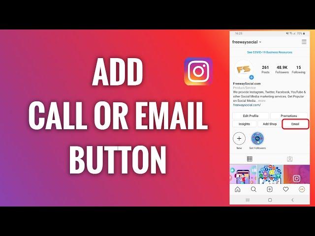 How To Add A Call Or Email Button On Instagram