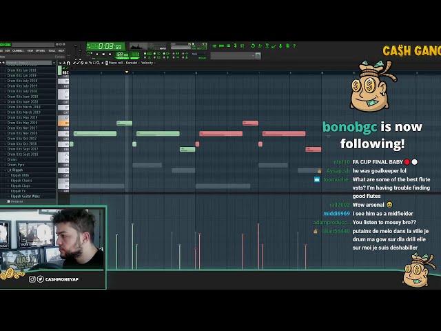 CASHMONEYAP LIVE STREAM ON TWITCH - MAKING A BEAT FROM SCRATCH - MAKING BEATS LIVE | MRK