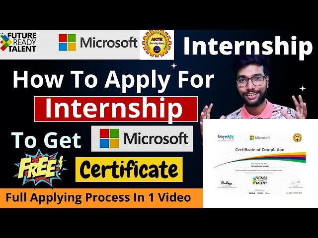 How To Apply Microsoft Free Online Internships | Microsoft Future Ready Talent Internships 2023