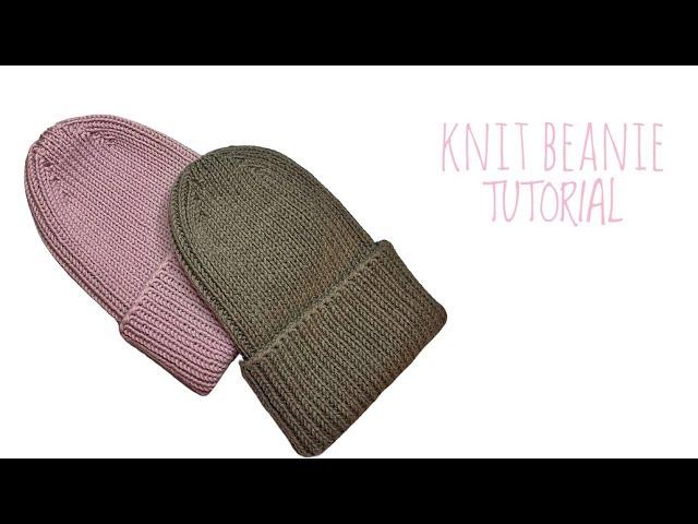 How to knit a beanie with circular needles/STEP by STEP knitting pattern