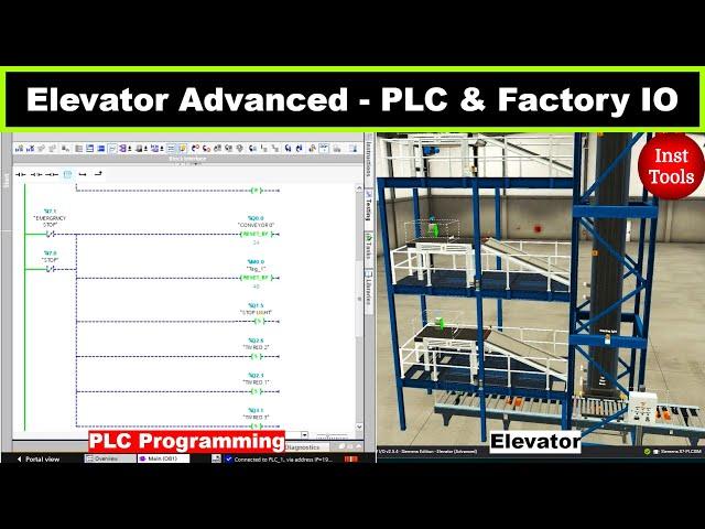 Elevator Advanced PLC Logic - Factory IO Scene #plc #elevator