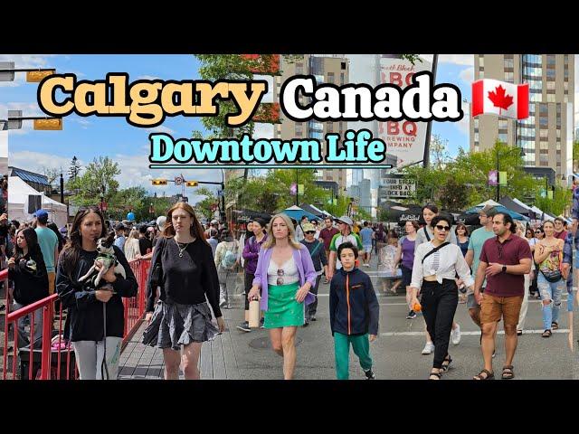 Calgary Downtown Life | Downtown Calgary Alberta Canada Walking tour 2024 #Calgary #Alberta