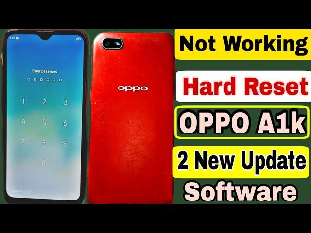 April 2024 Method:- Oppo A1k Cph 1923 Hard Reset/Remove Screen Lock Without Tool & Pc | New Update