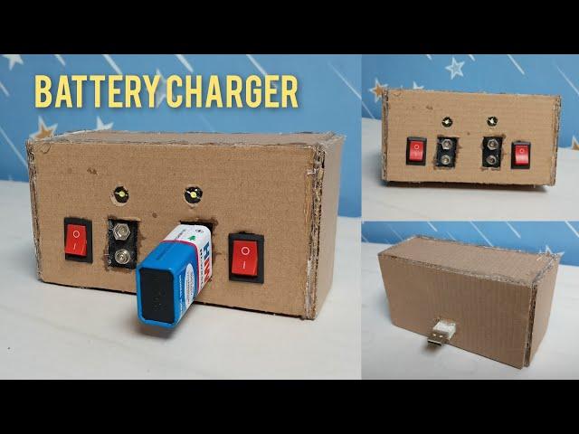 How To Make Battery Charger At Home||Homemade 9 volt Battery Charger | How To Charge Dead 9v Battery