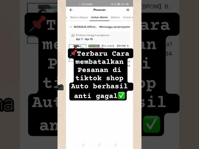 CARA MEMBATALKAN PESANAN DI TIKTOK SHOP ANTI GAGAL PEMULA WAJIB TONTON#tutorial #tiktok #short