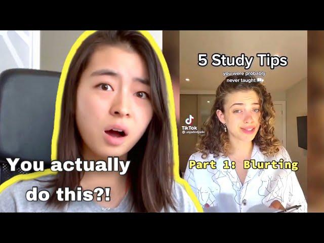 Valedictorian reacts to VIRAL TikTok Study Hacks