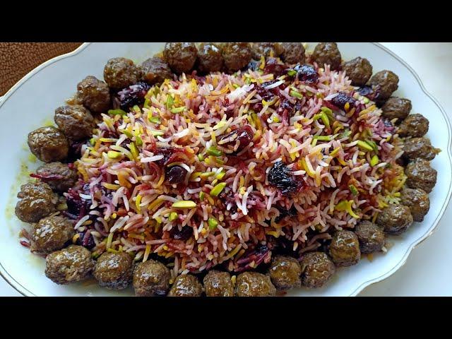 Cherry Rice/Persian inspired dish/ Albaloo polo