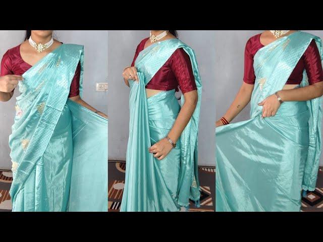 saree draping tutorial easy tips for beginner/step by step with perfect pleats & full saree drape