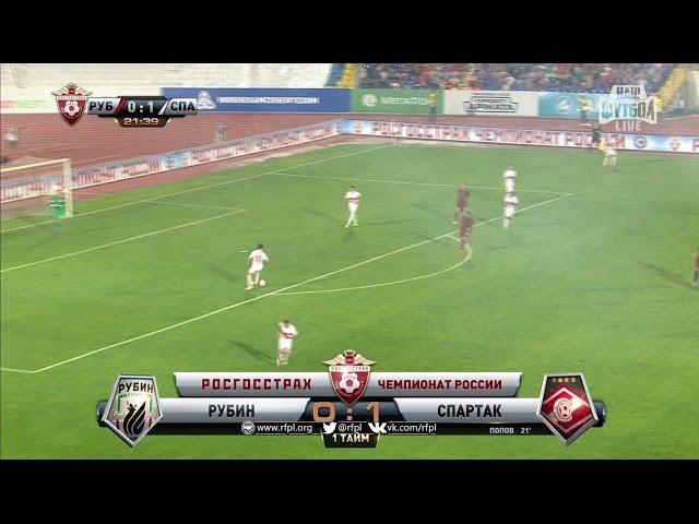 Ivelin Popov's goal. Rubin vs Spartak | RPL 2016/17