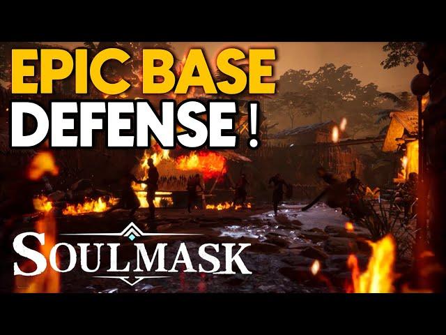 First Time Base Defense Against Ballista Towers - Epic Raid in Soulmask | PVP Guide & Strategies