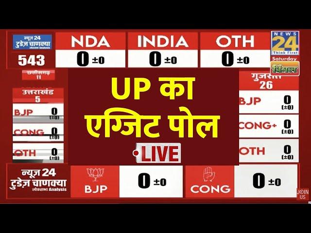 Exit Polls 2024 LIVE: UP का एग्जिट पोल LIVE | Manak Gupta | News24 | Lok Sabha Election 2024 |