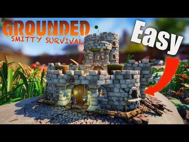 How to Build a Small Simple Castle | Grounded 1.0
