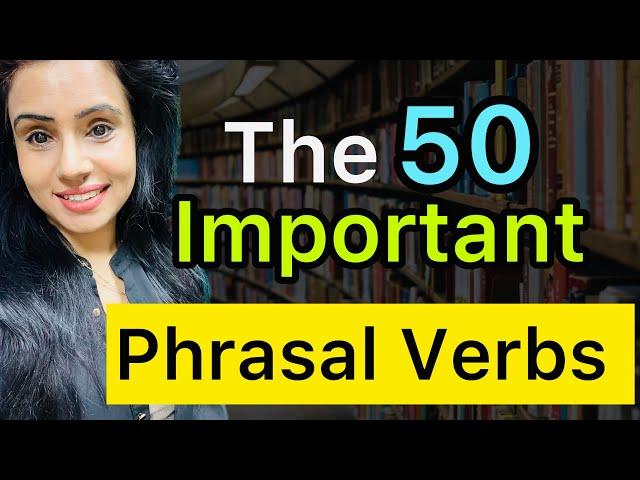 50 Phrasal Verbs with Daily use English Sentences | Spoken English Course - Day 62